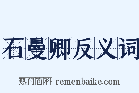 石曼卿反义词是什么意思的图片